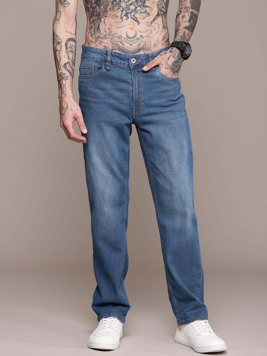 Buy The Roadster Life Co. Men Straight Fit Light Fade Jeans