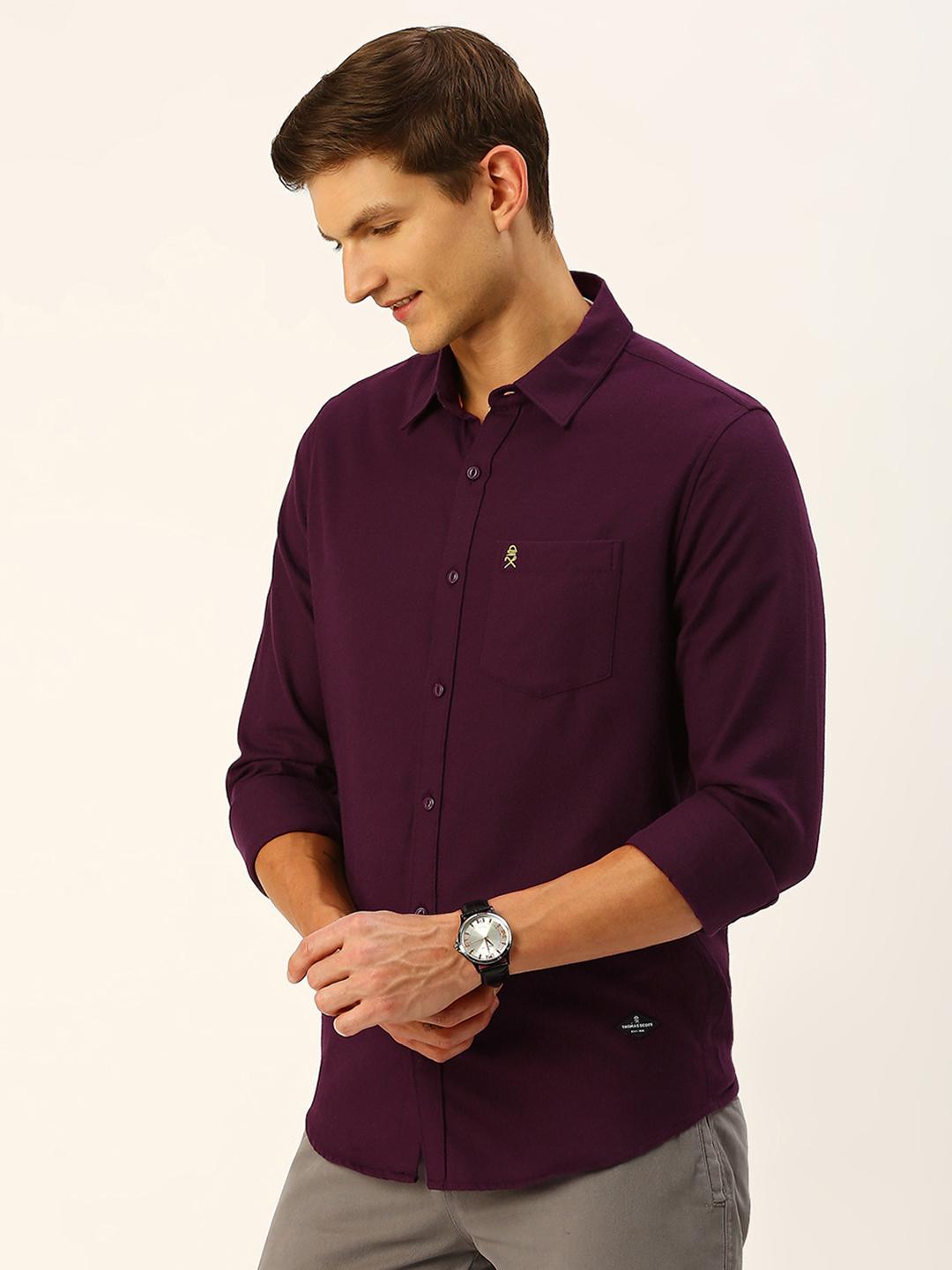 Thomas Scott Men Classic Slim Fit Flannel Shirt - Image 1