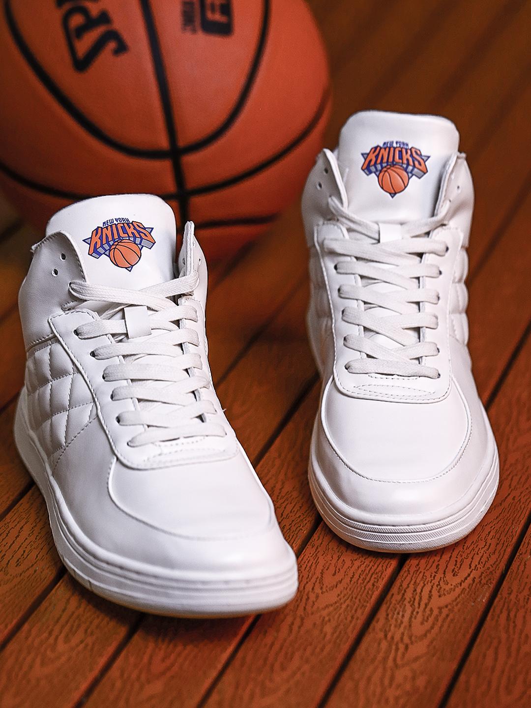 Buy NBA New York Knicks Men White Sneakers - Casual Shoes for Men