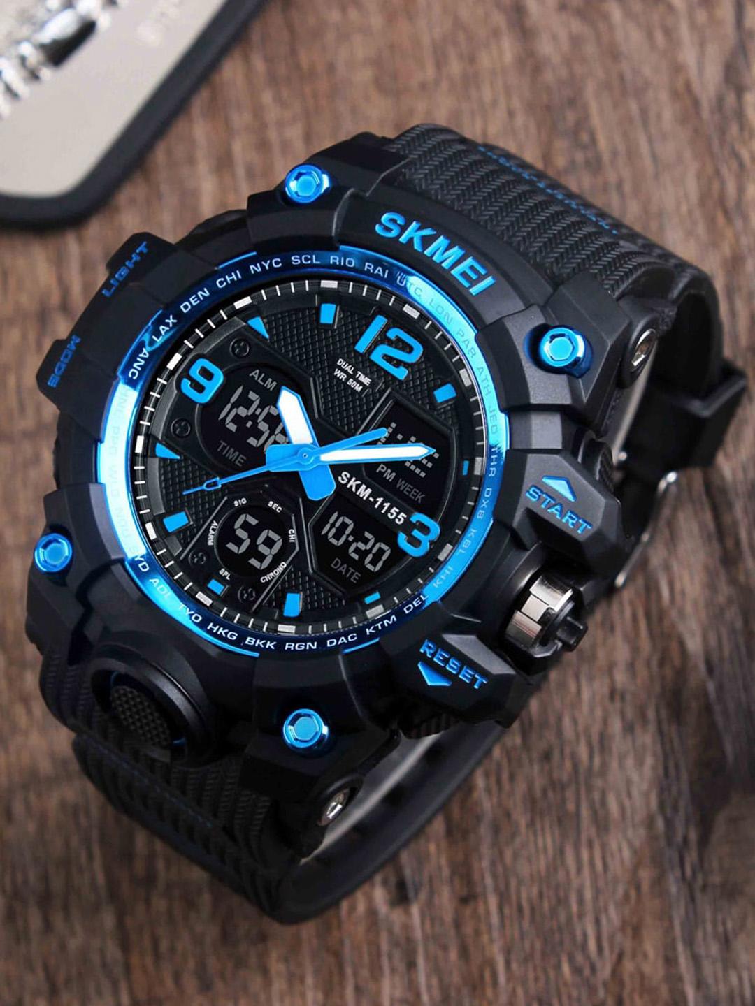 Buy Skmei Men Textured Analogue And Digital Multi Function Watch