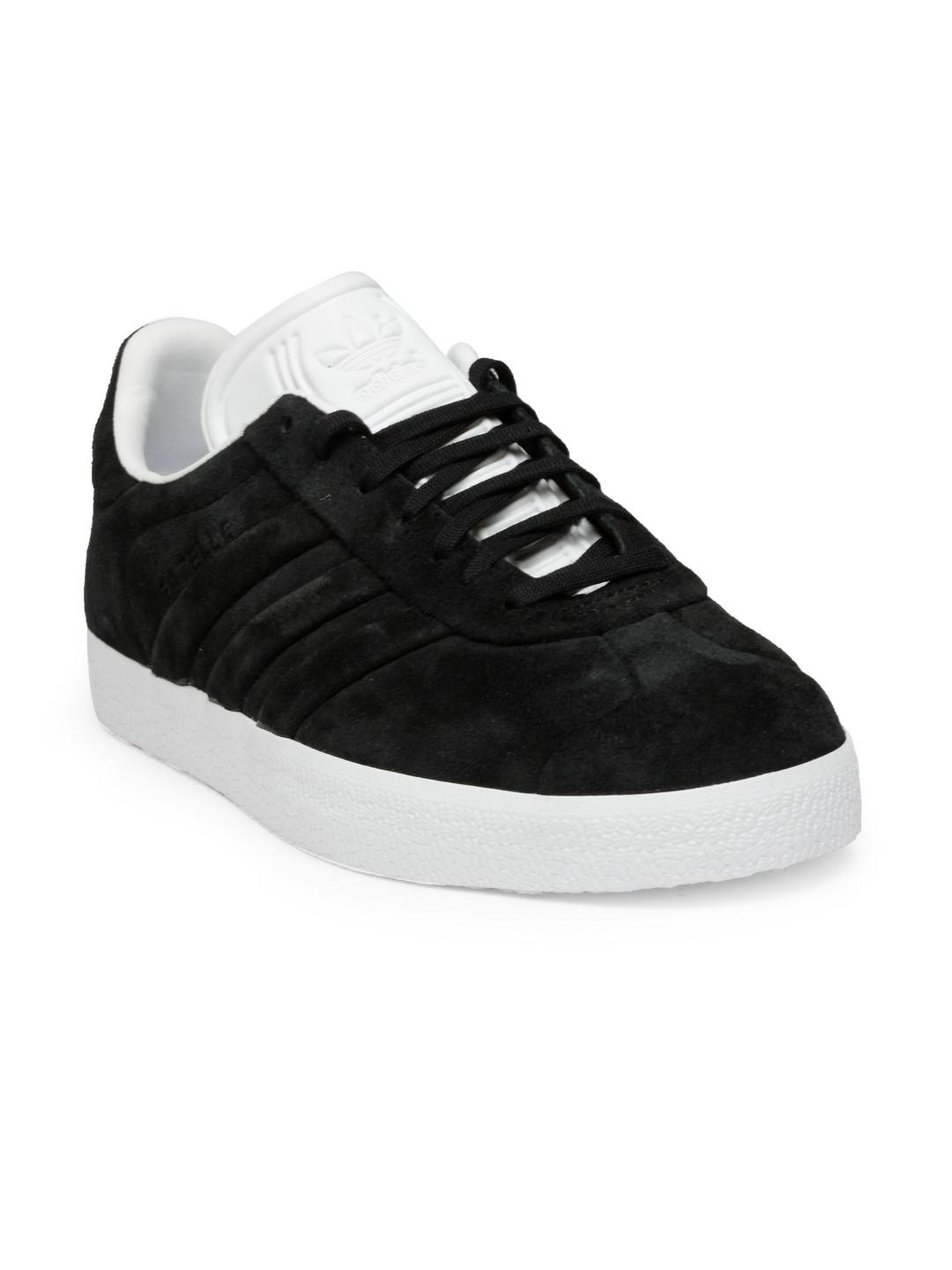 Buy ADIDAS Originals Men Black Gazelle Stitch & Turn Suede Sneakers -  Casual Shoes for Men 2496263 | Myntra