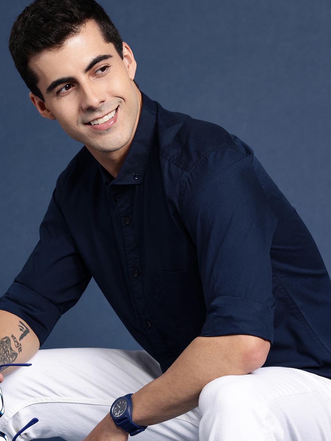 Mast & Harbour Men Solid Opaque Casual Shirt - Image 1