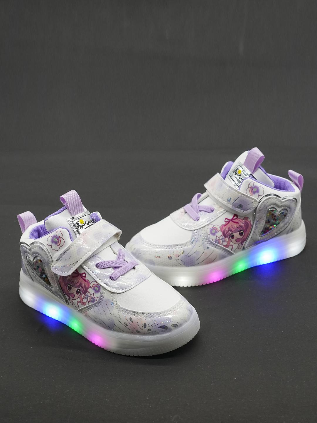 Buy FEETWELL SHOES Kids Printed LED Velcro Sneakers Casual Shoes