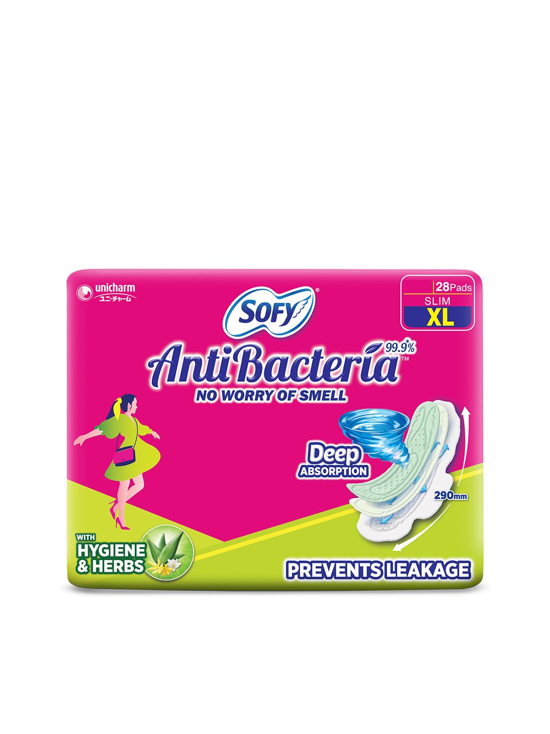 Buy SOFY Anti Bacteria Super XL Slim No Leakage Sanitary Pads - 28