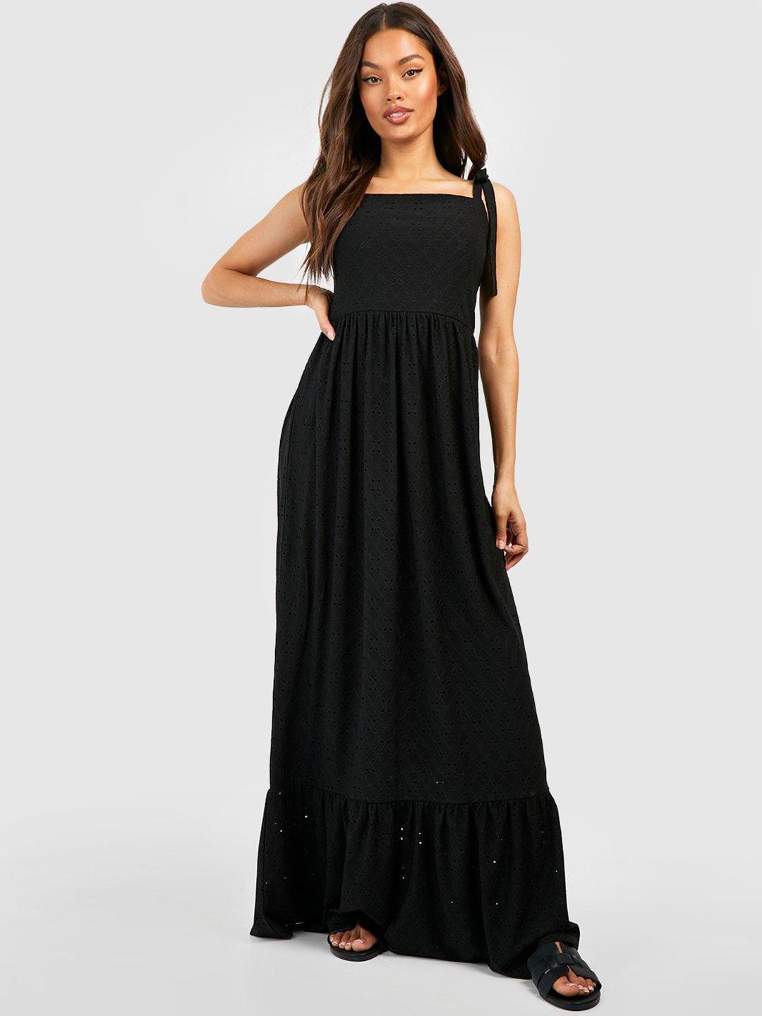 Buy Boohoo Schiffli Embroidered Tie-Up Shoulder Straps Maxi Dress - Dresses for Women 25076126 | Myntra Buy Boohoo Schiffli Embroidered Tie-Up Shoulder Straps Maxi Dress - Dresses for Women 25076126 | Myntra