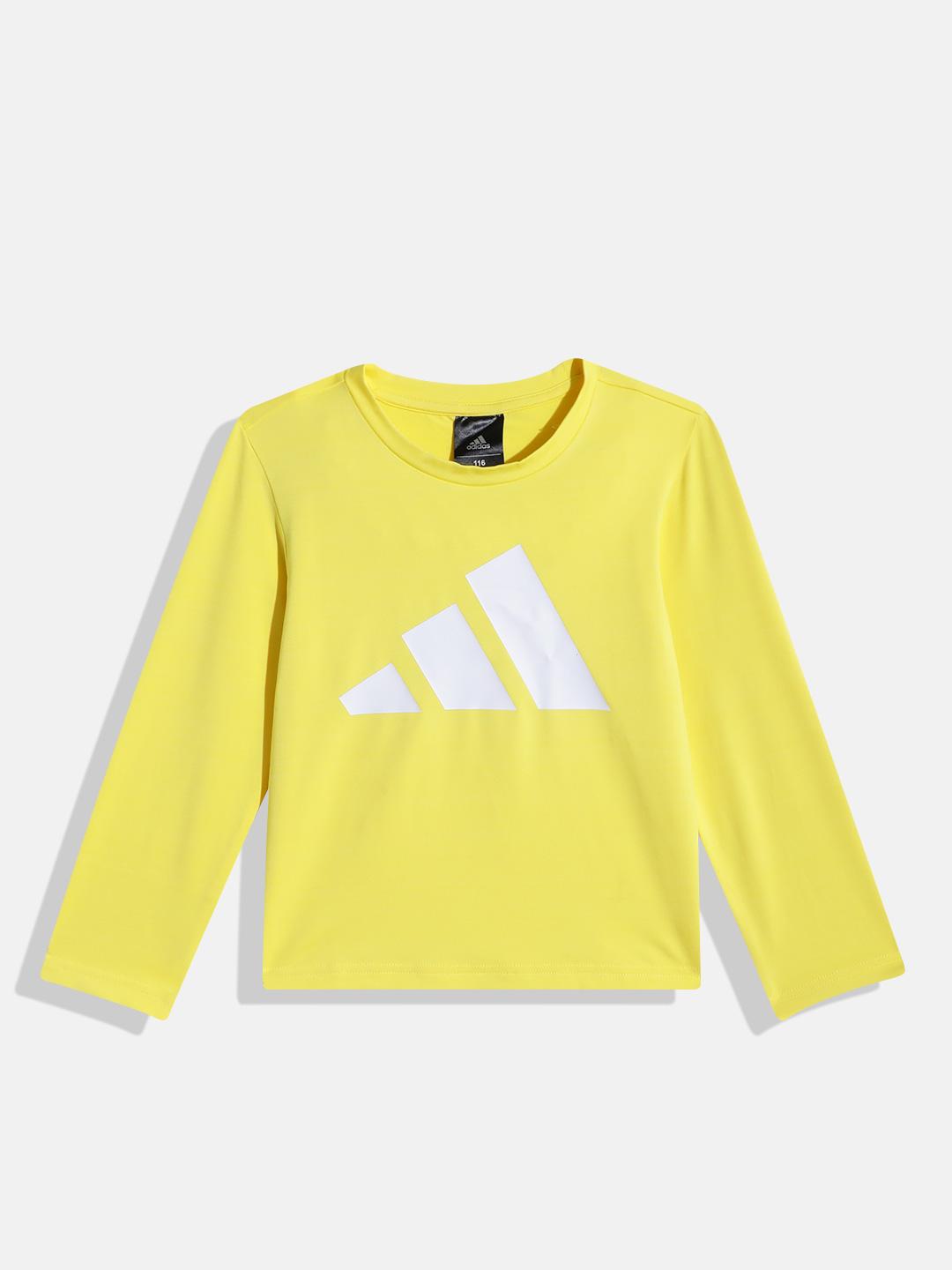 Ajio Adidas Childrens T Shirts Adidas Yellow Sweatshirt For Kids