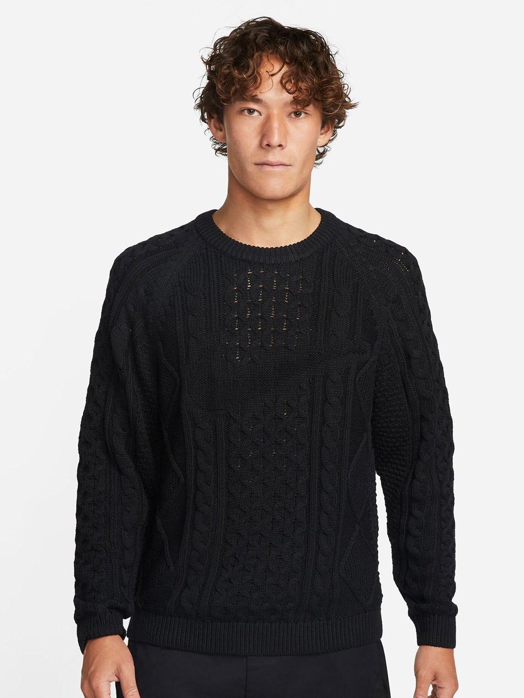 Buy Nike Sportswear Cable Knit Self Design Pullover Sweaters