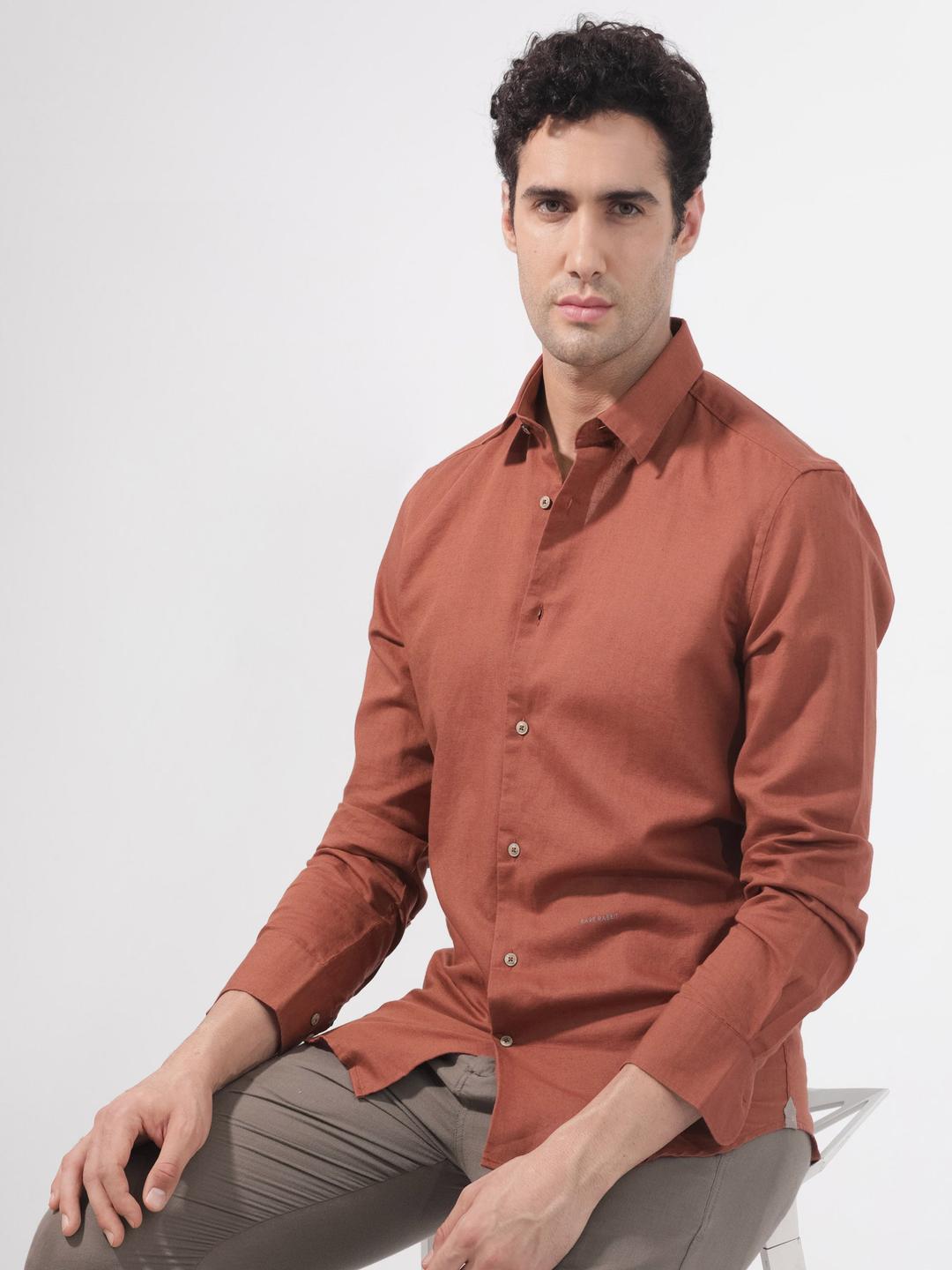 RARE RABBIT Men Linux Slim Fit Cotton Shirt - Image 1