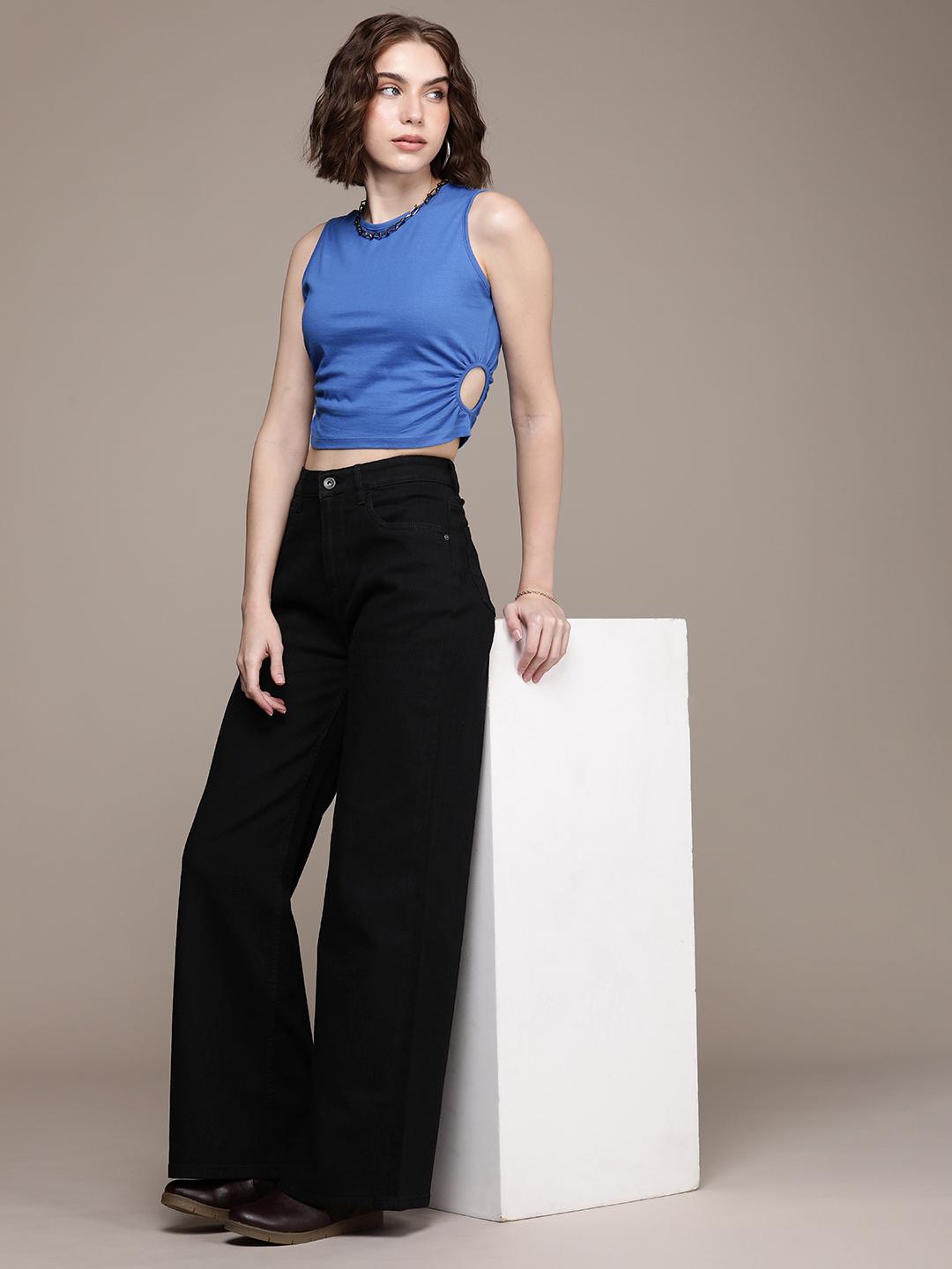 Roadster Women Wide Leg High-Rise Stretchable Jeans