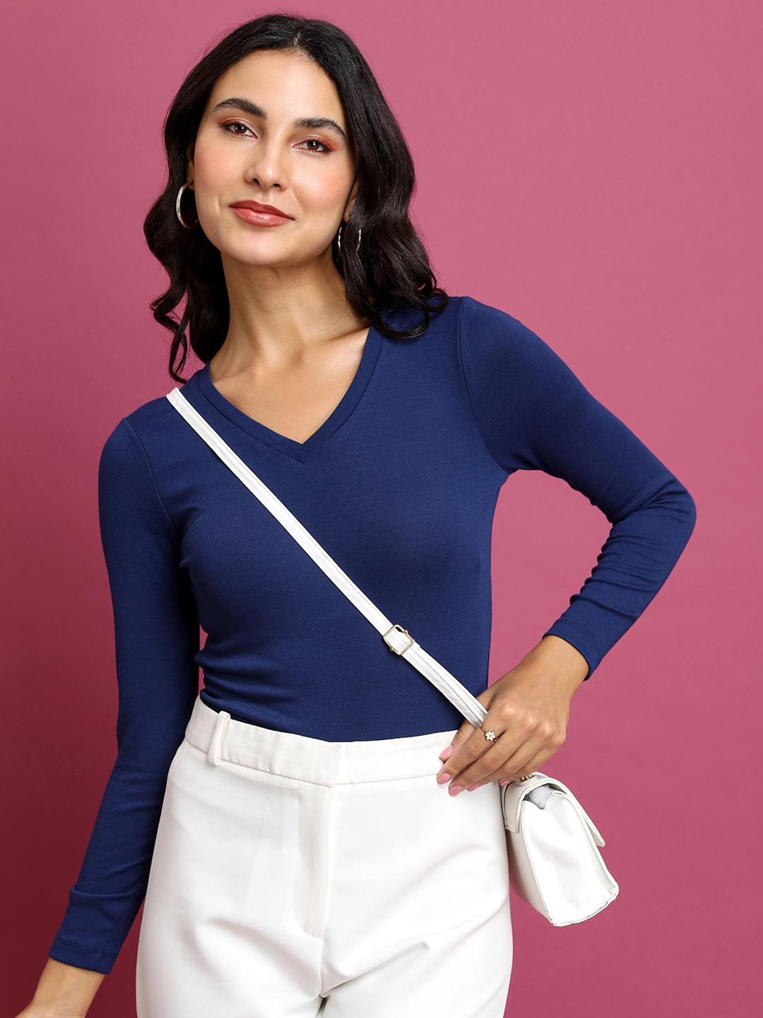 トップス tai Buy Tokyo Talkies V-Neck Fitted Top - Tops for Women 25375538 | Myntra