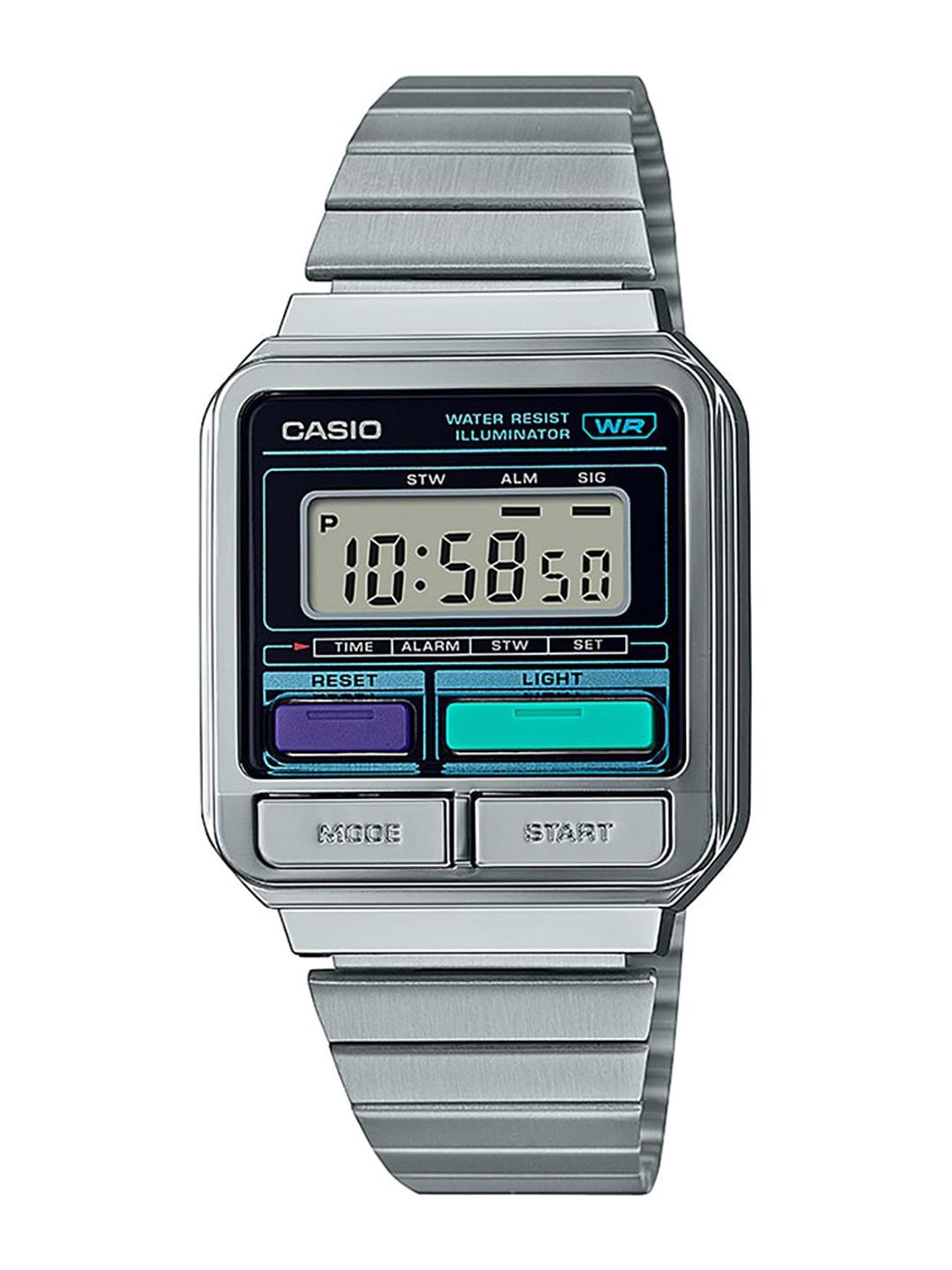 Buy CASIO Vintage A120WE-1ADF Black Digital Dial Silver Stainless
