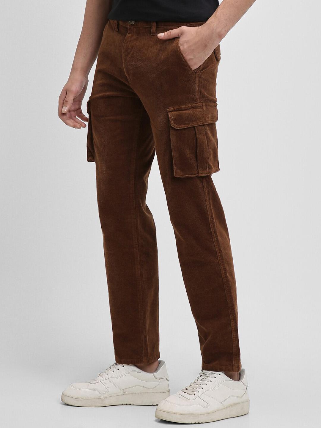 Buy Dennis Lingo Men Straight Fit Corduroy Pure Cotton Cargos