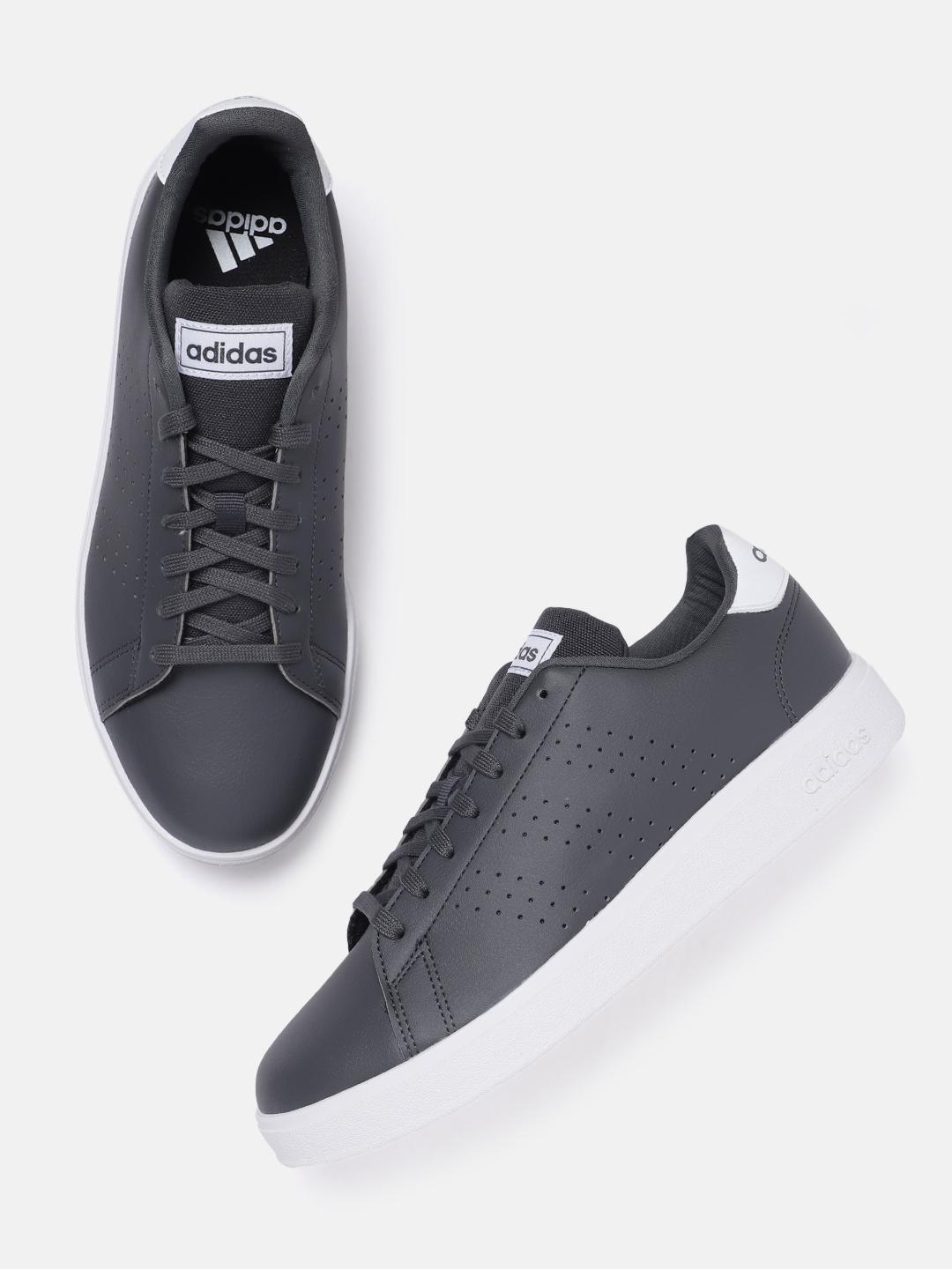 Buy ADIDAS Men Perforated Leather Advantage Tennis Shoes