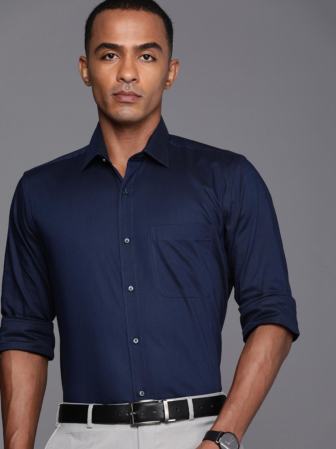 もん様オーダー Buy Raymond Pure Cotton Self Design Textured Formal Shirt - Shirts