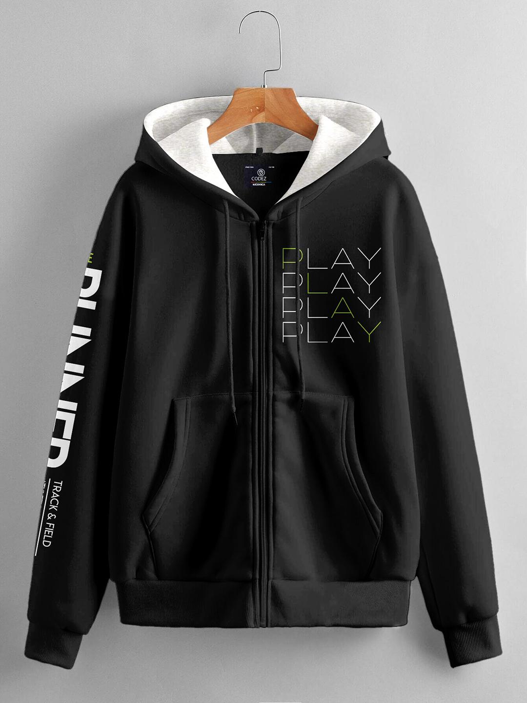 Buy CODEZ Boys Typography Printed Hooded Sweatshirt - Sweatshirts