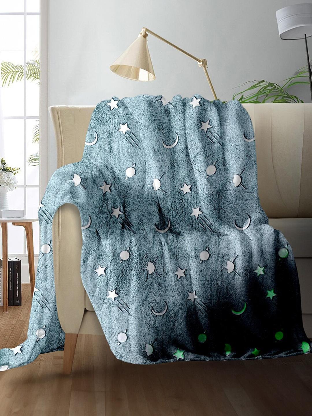 Buy Cortina Blue White Glow in the Dark Fleece AC Room Throw