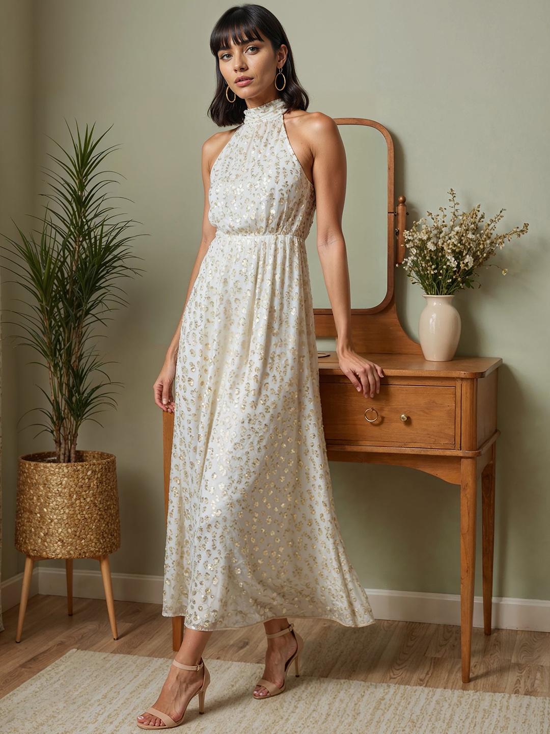 Buy H&M Lurex Midi Dress - Dresses for Women 25744384 | Myntra