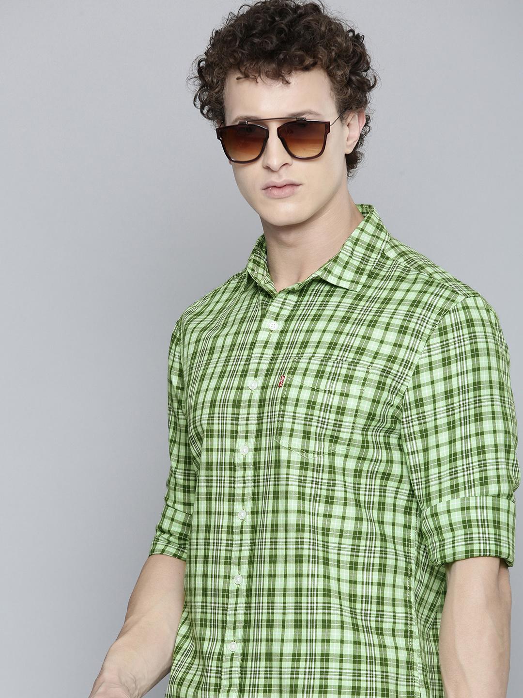 Levis Slim Fit Checked Cotton Casual Shirt