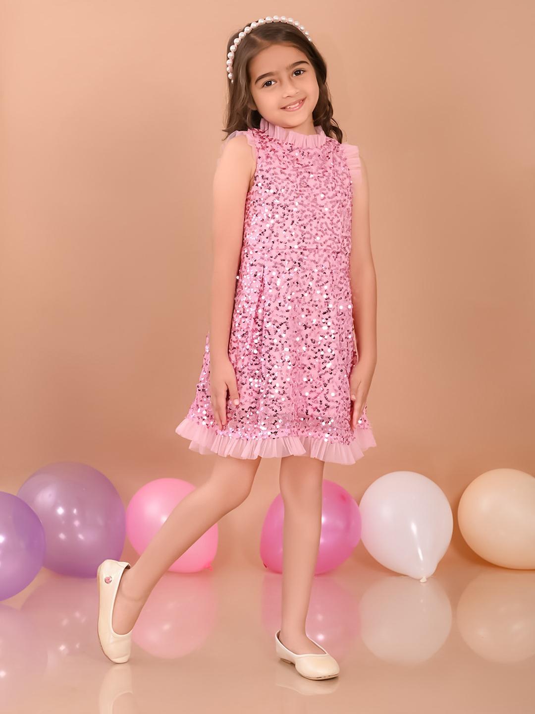 Buy LilPicks Girls Sequined A-Line Party Dress Dresses for Girls