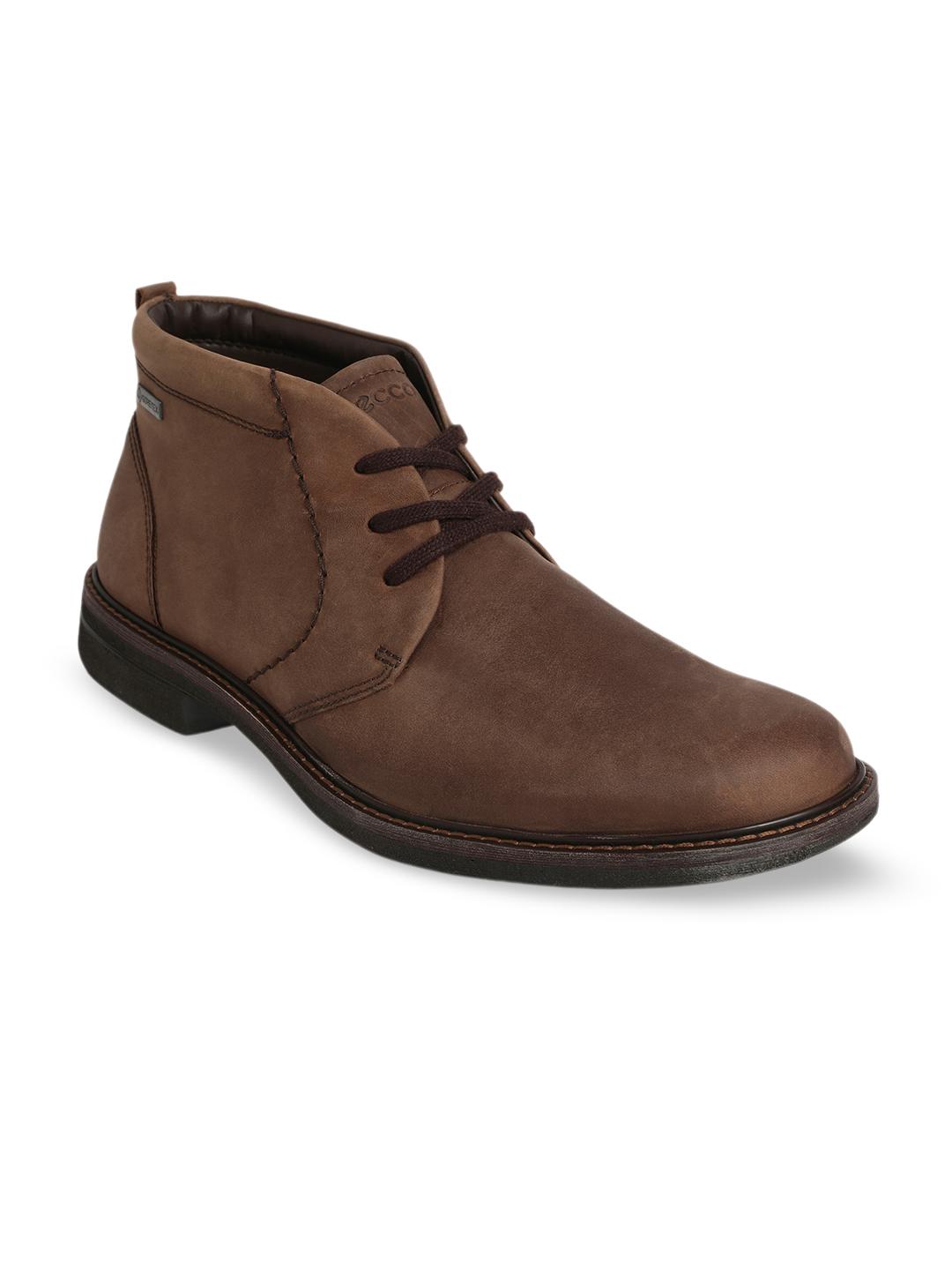 Buy ECCO Men Turn Cocoa Brown Nubuck Regular Ankle Boots Boots