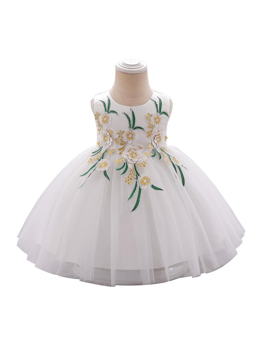 Buy StyleCast White Infant Girls Floral Embroidered Sleeveless