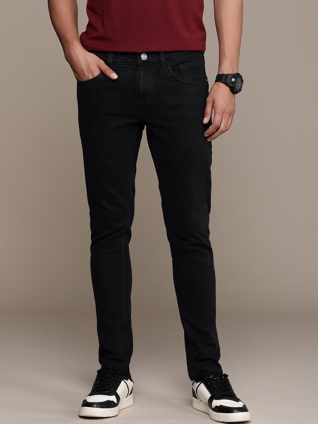 Buy WROGN Men Skinny Fit Mid Rise Light Fade Stretchable Jeans