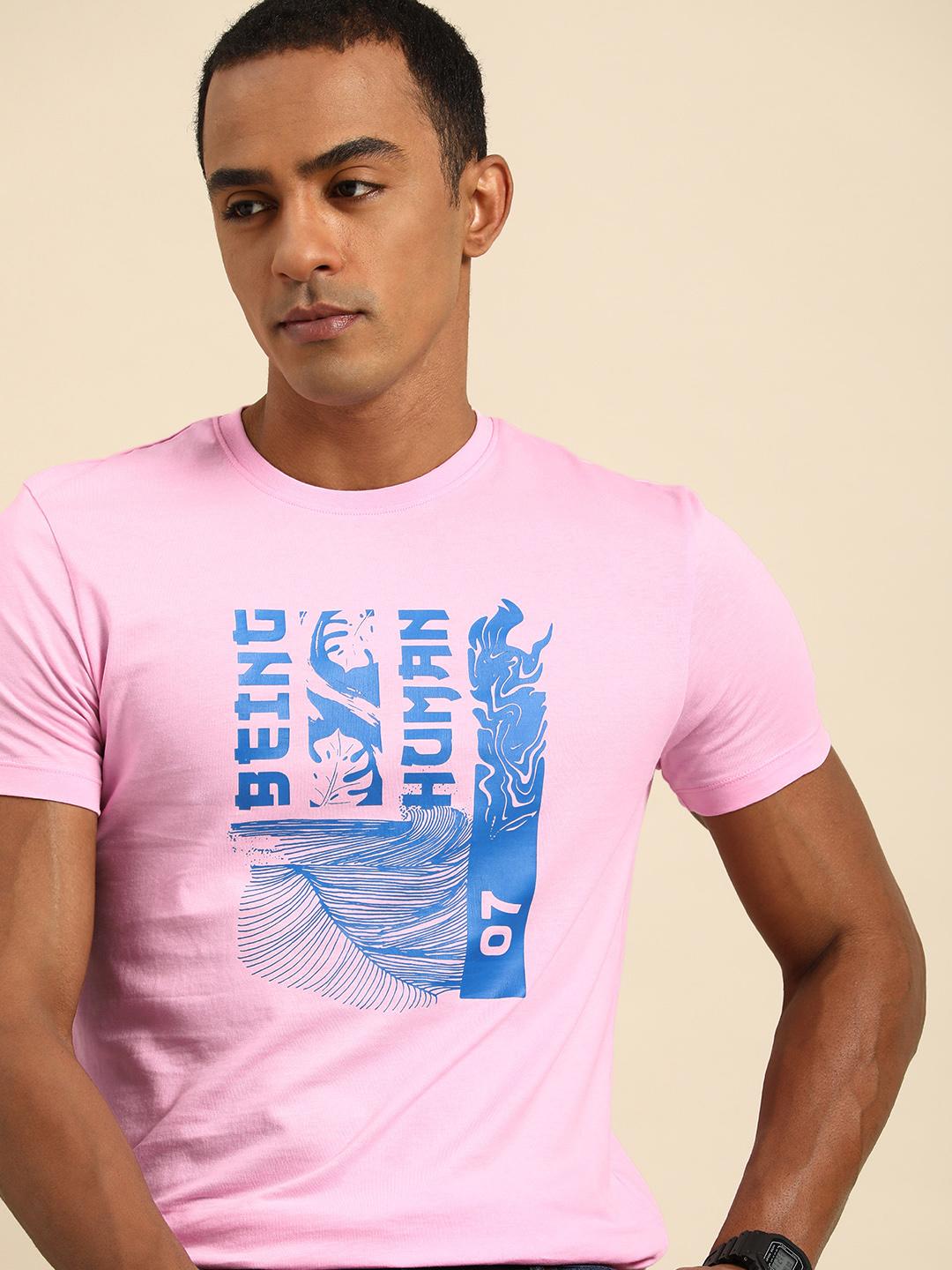 Buy Being Human Graphic Printed Pure Cotton Casual T-shirt