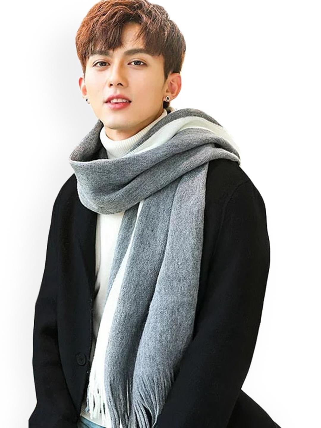 Buy Alexvyan Line Woolen Acrylic Winter Muffler - Mufflers for Men
