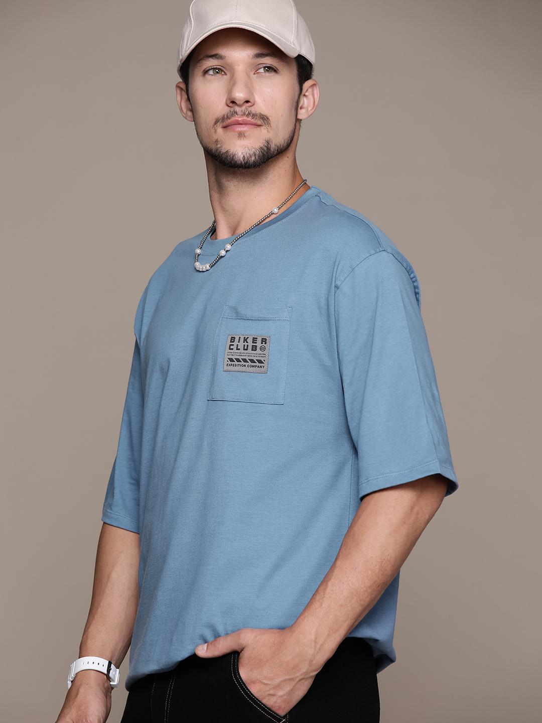 Buy The Roadster Lifestyle Drop-Shoulder Sleeves Pure Cotton