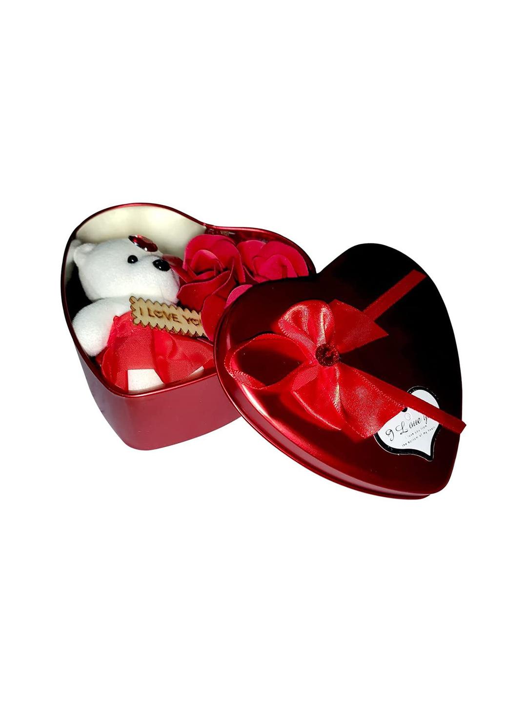 Quace Red 3 Pieces Teddy Bear Rose Gift Set