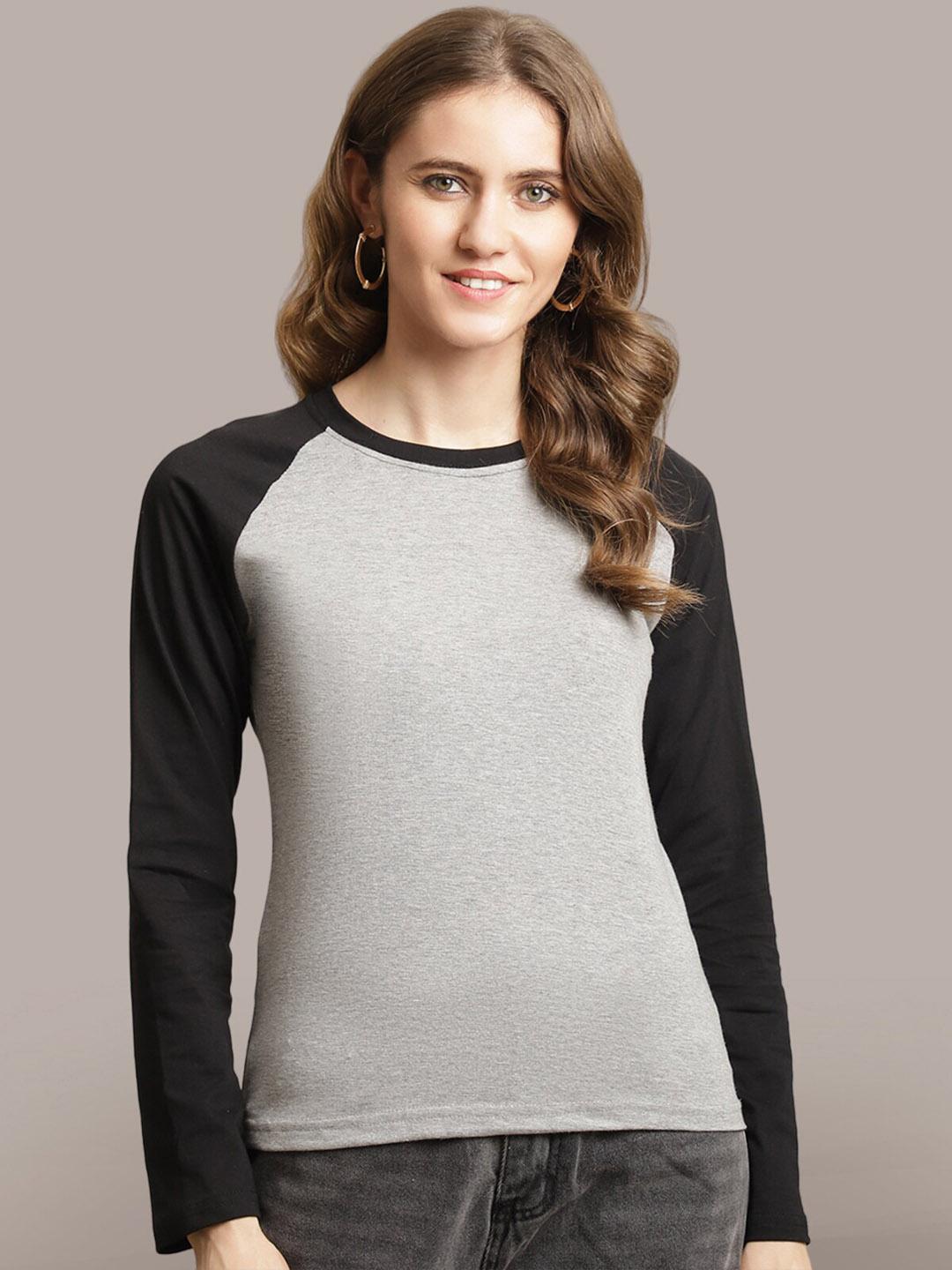 Buy BAESD Colourblocked Raglan Sleeves Cotton T-shirt - Tshirts