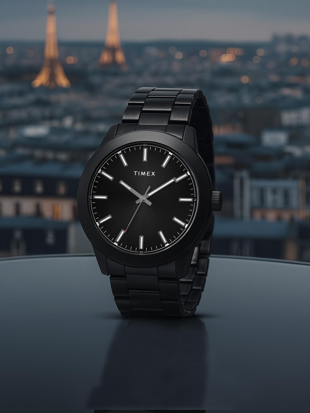 Buy Timex Men Brass Dial Stainless Steel Bracelet Style Straps