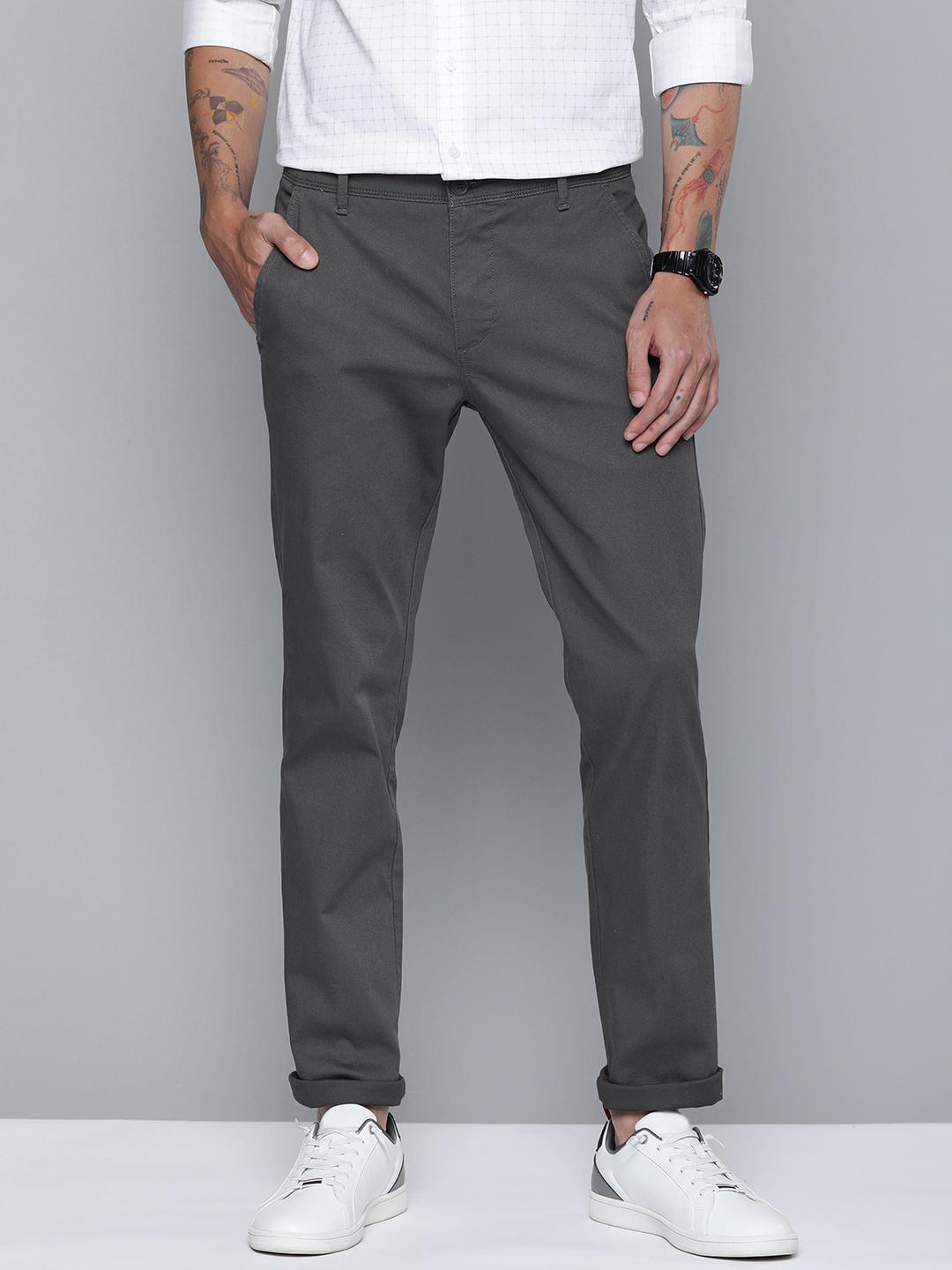 Pantalon Chino Slim Levi's 511 - Taille W30 L34, Gris à Carreaux, Style Old Money