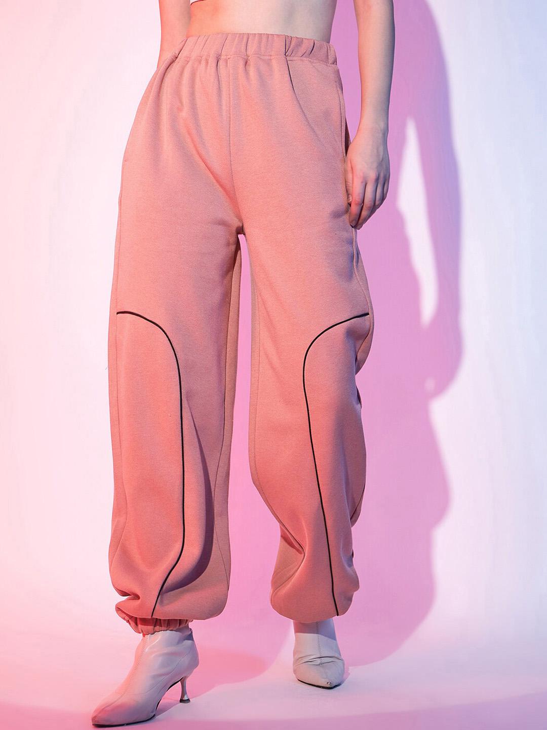 STREET Women Pink Loose Fit Joggers