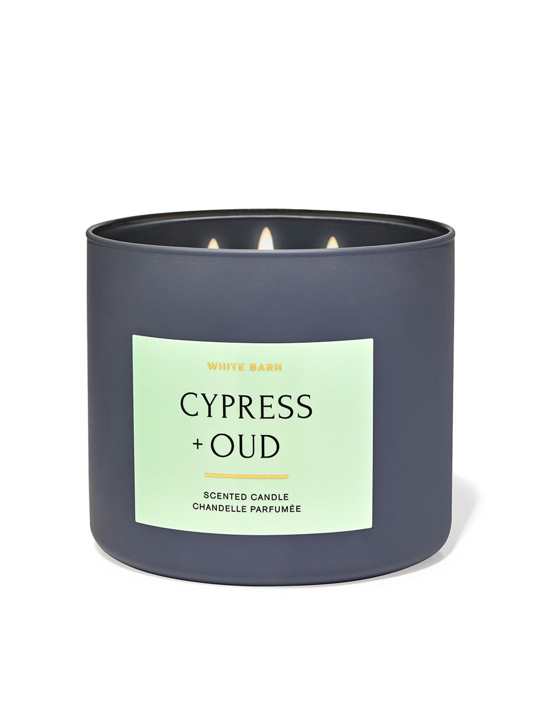 Buy Bath & Body Works Cypress & Oud Scented 3 Wick Solid Geometric