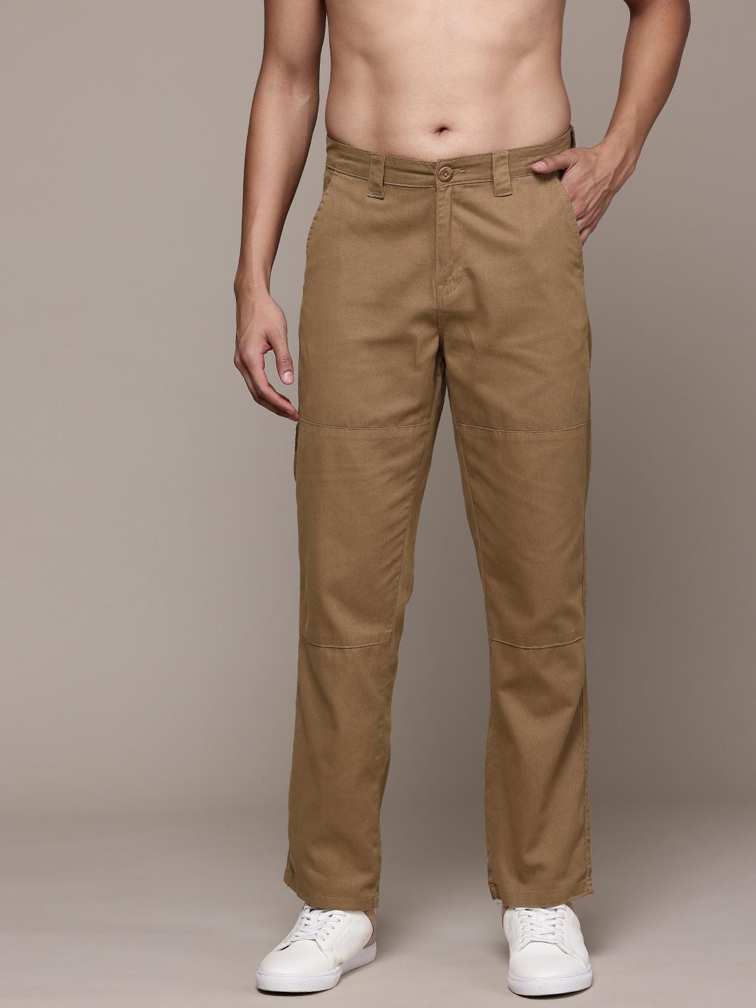 Buy Roadster Men Relaxed Fit Pure Cotton Chinos - Trousers for Men