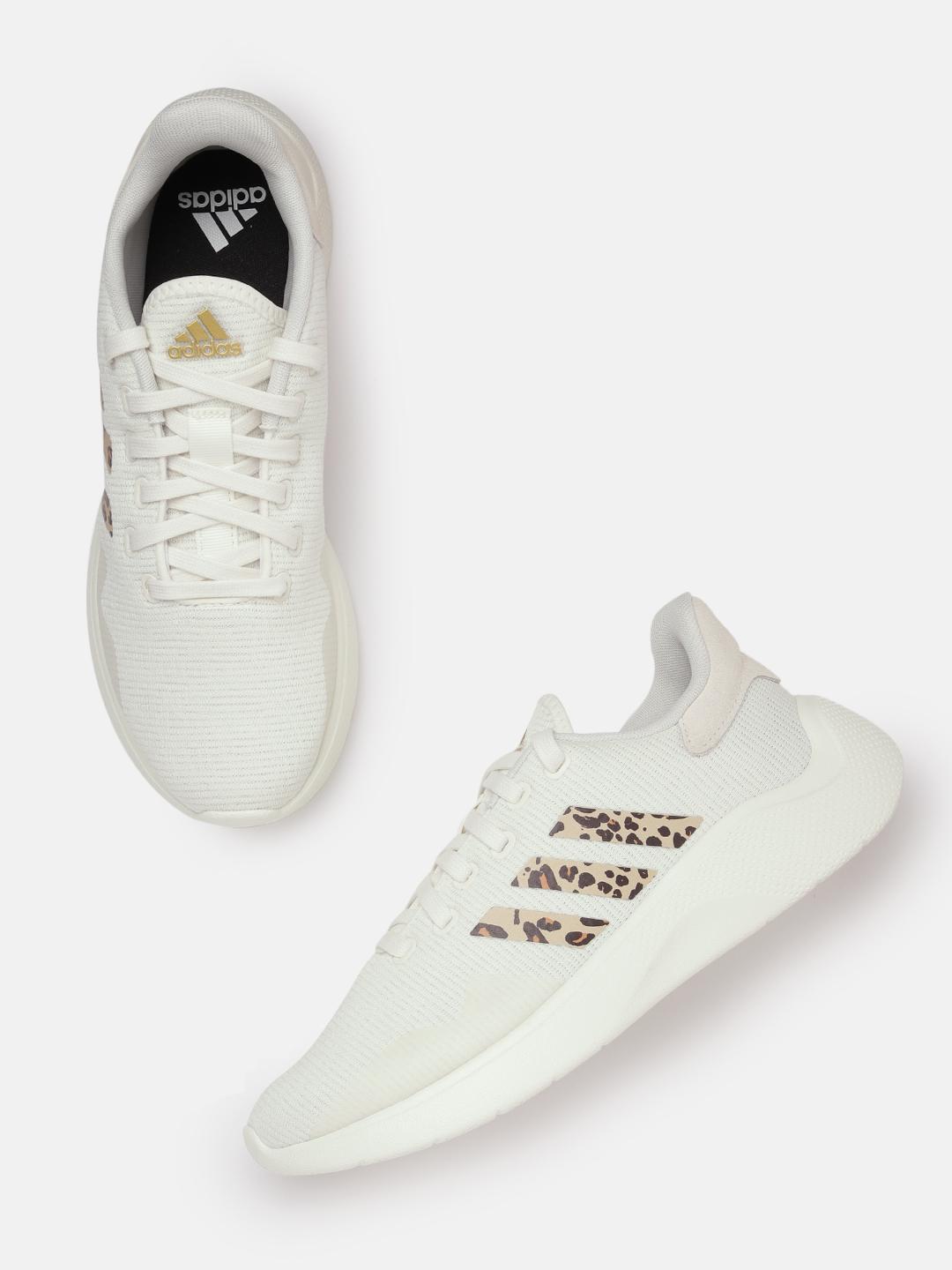 adidas gazelle silver green womens Shop White Womens adidas Puremotion SE Lace Up Sneakers – Shoebacca main image 1