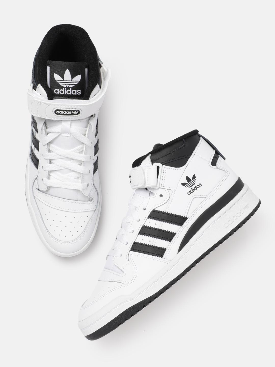 adidas forum mid black white
