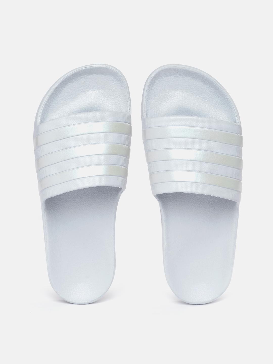 Buy ADIDAS Women ADILETTE AQUA Striped Sliders Flip Flops for