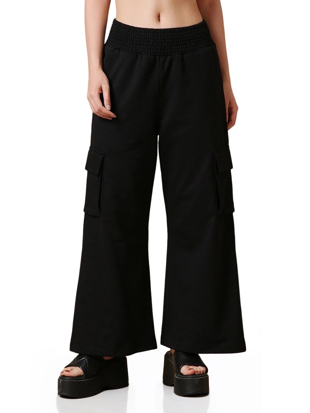 Buy Bewakoof Air Women Flared Cargo Track Pants Trousers for