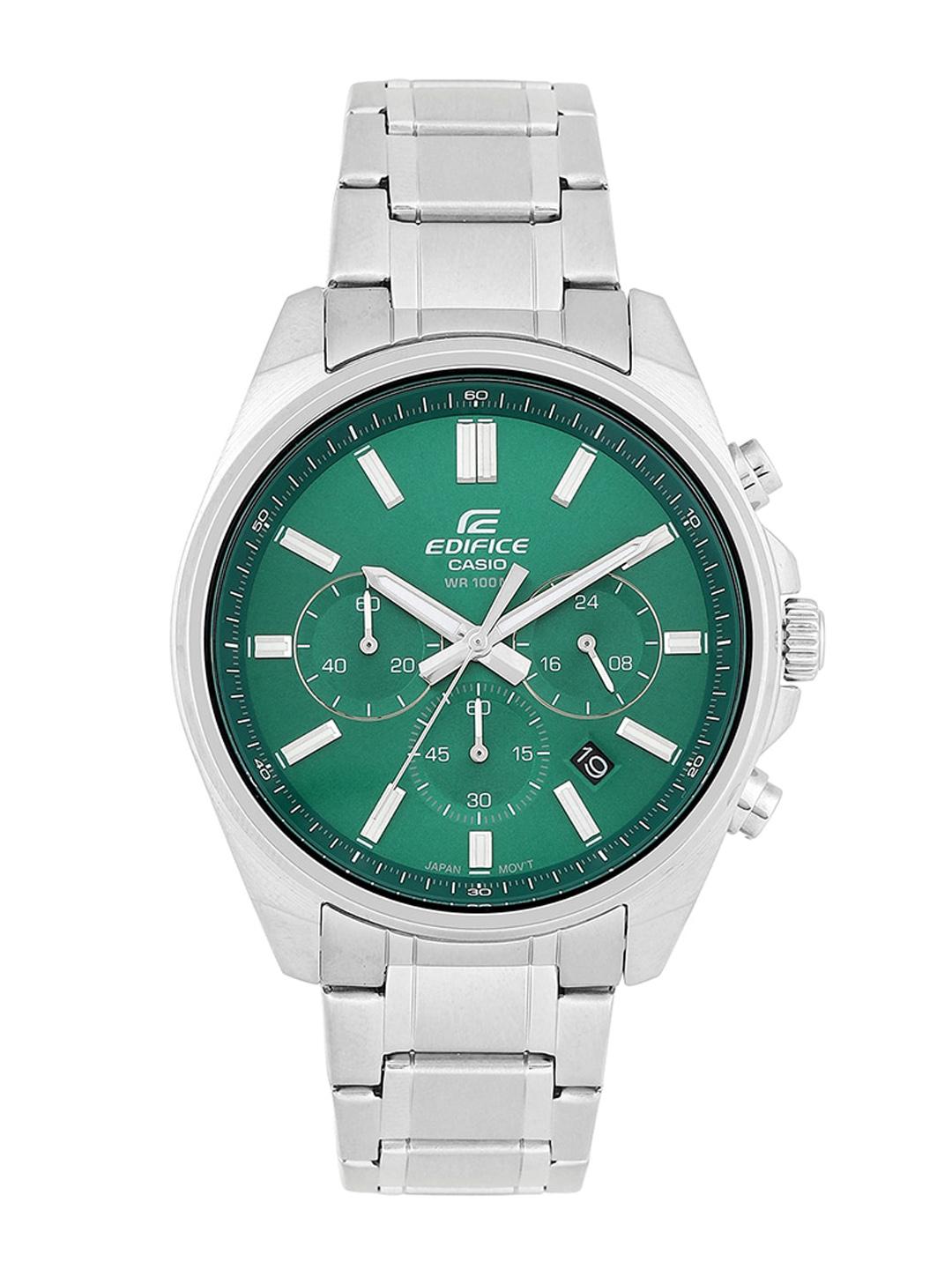 Buy CASIO Men EDifice EFV-650D-3AVUDF Green Analog Dial Silver
