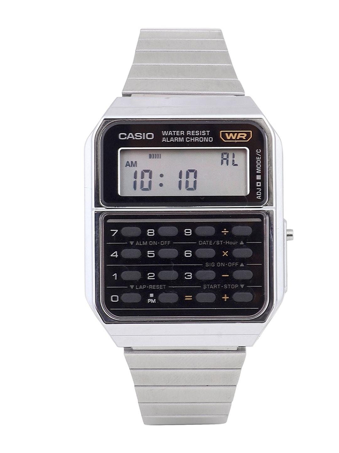 Buy CASIO Vintage CA-500WE-1ADF Gray Digital Dial Silver Stainless