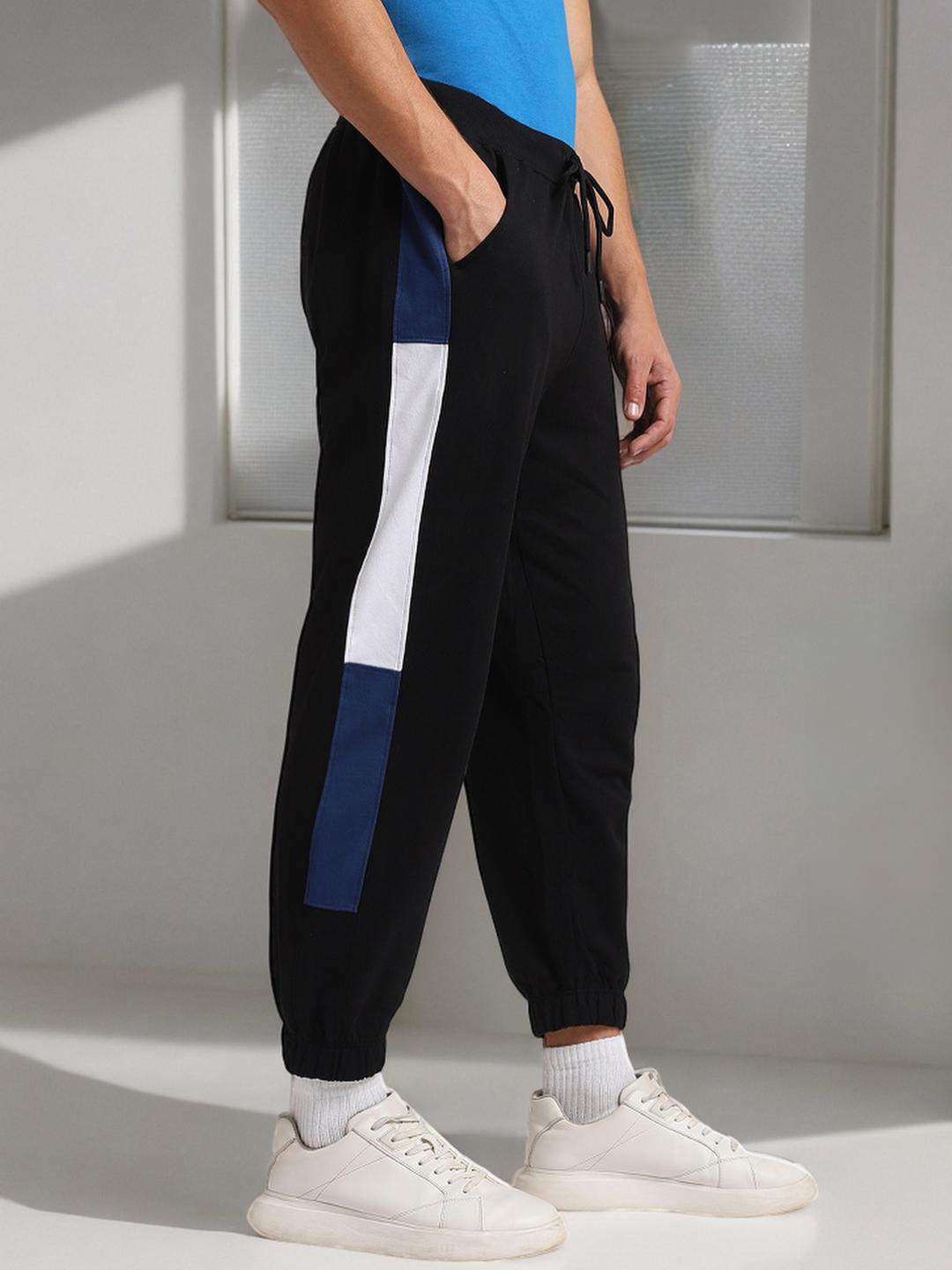 Buy NOBERO Men Mid-Rise Relaxed Oversized Fit Joggers Track