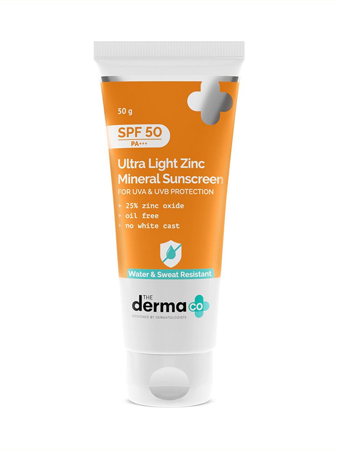 The Derma co. Ultra Light Zinc Mineral Sunscreen SPF 50 PA+++ 50g