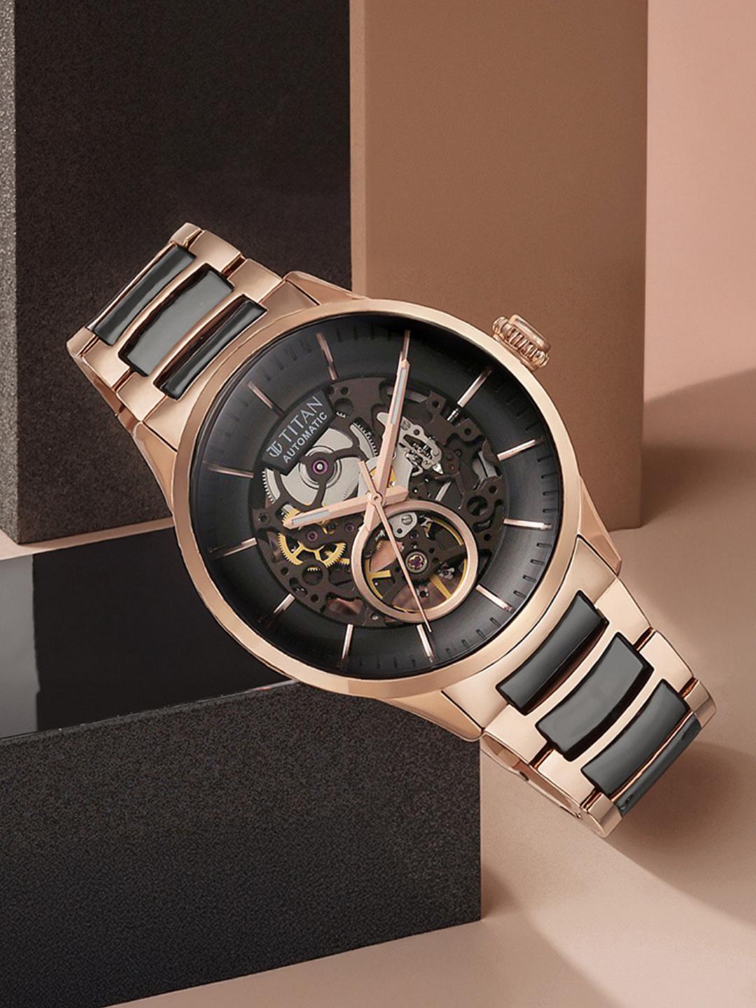Titan Ceramic Fusion Automatic Anthracite Men's Watch Nt90174kd03