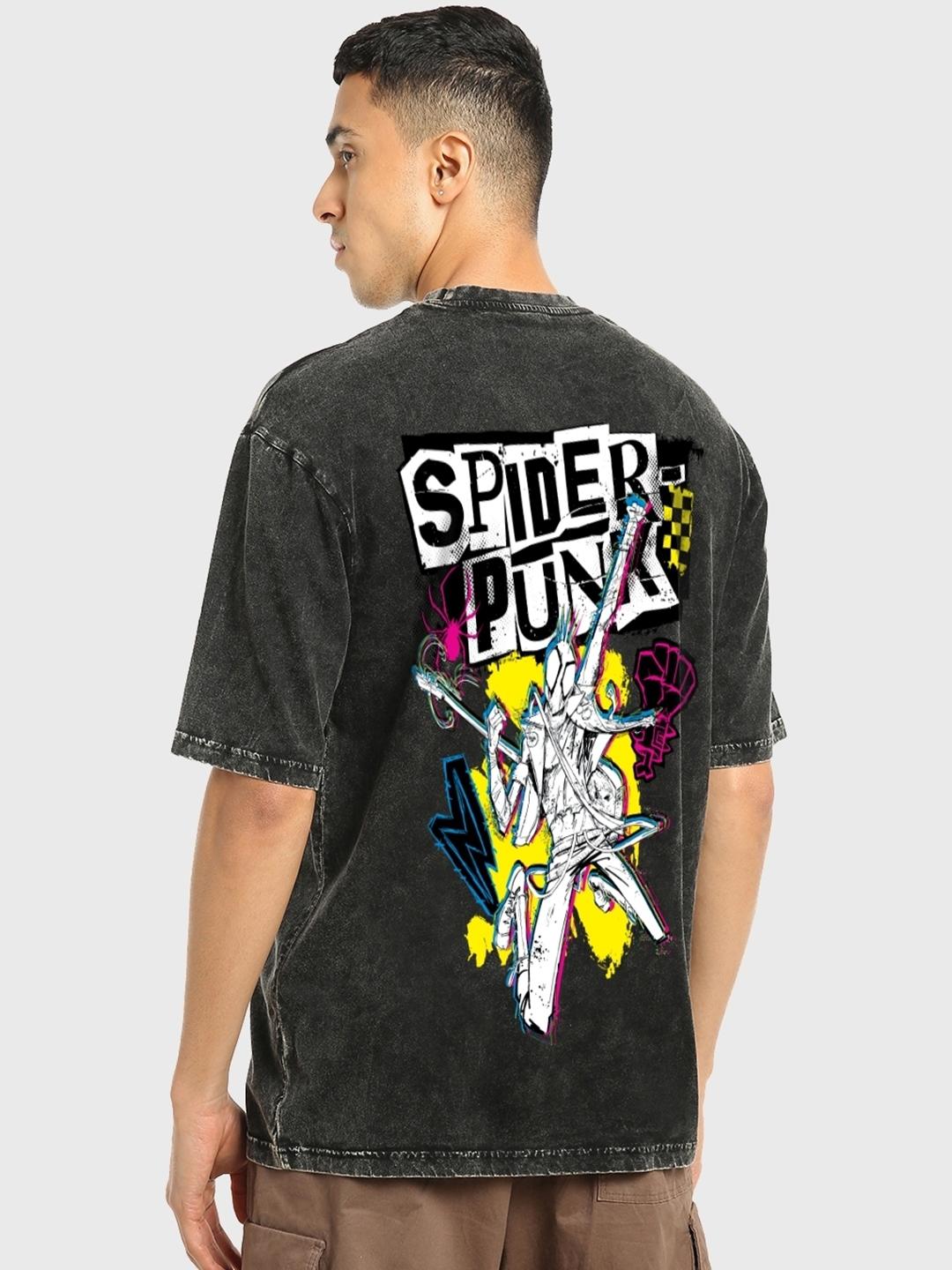 Buy Bewakoof Heavy Duty 1.0 Men Black Spiderman Punk Edition