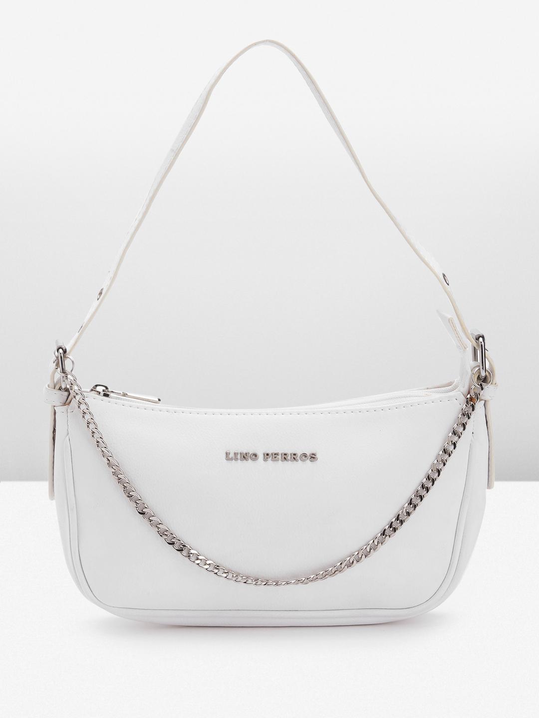 Buy Lino Perros Textured Structured Shoulder Bag With Chain Detail
