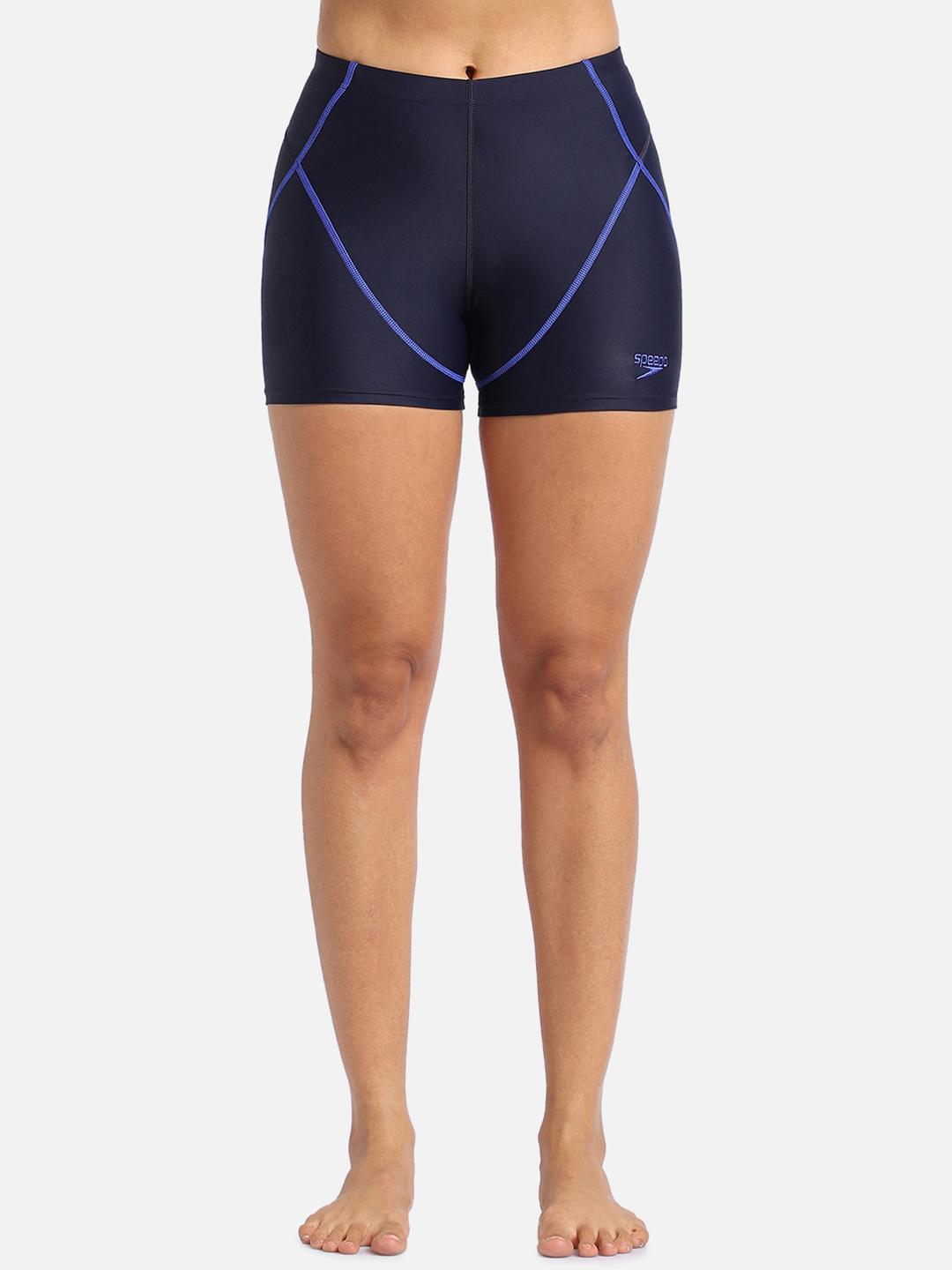 Buy Speedo Women Slim Fit High-Waist Swim Shorts Swim Bottoms