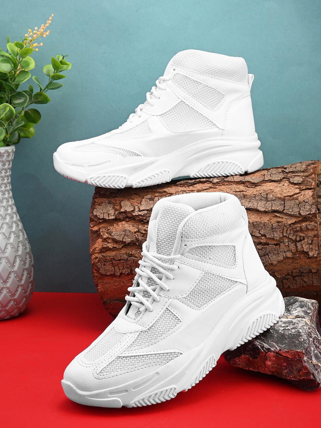High Top White Thick Soled Tennis Shoes Buy White Grey Sneakers