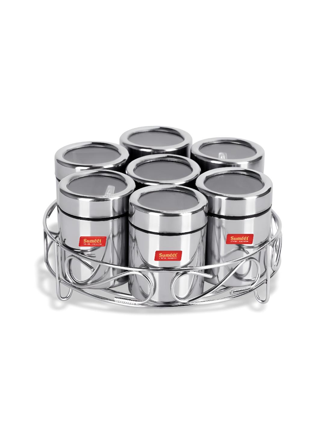 Buy Sumeet Steel 15 Pieces Stainless Steel Spice Box Set With